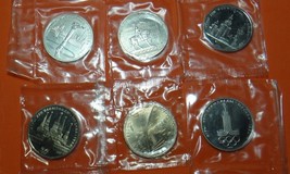 Russia USSR 1 Rublo 6 Moneta Set Olimpic Moscow 1980 UNC Ogp - £74.25 GBP