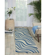 NOURISON Somerset ST81 Ivoire Bleu Zone Tapis 68.6cm x 20.3cm - $1,297.11 MXN