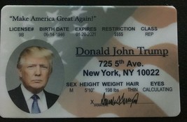 Donald Trump MAGNET President MAGA Make America Great Again novelty ID card - £7.90 GBP