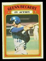 Vintage 1972 Topps Baseball Trading Card #46 Glenn Beckert In Action Chicago Cub - £7.69 GBP