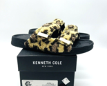 Kenneth Cole New York Nova Two Band Cozy Slide Sandals - Natural Leopard... - $25.00