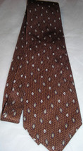 Perry Ellis Brown Diamond Silk Mens Neck Tie - $10.00