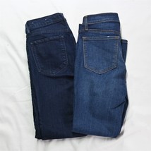 Lot 2 LOFT 26 / 2 Modern Kick Crop Dark Wash Stretch Denim Womens Jeans - £17.29 GBP