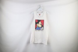 Vtg 90s Disney Mens L Walt Disney World Mickey Mouse Tank Top T-Shirt White USA - £38.79 GBP