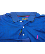 NWT Payne Stewart Legacy Moisture Wicking Long Sleeve Cotton Blue Polo S... - £40.54 GBP