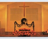 Granbery United Methodist Church Altar Covington VA UNP Chrome Postcard L15 - $3.91