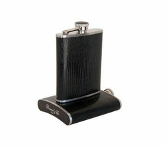 Bizard and Co. - The 6 oz Flask - Lizard Pattern Black - $145.00