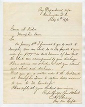 1875 United States Army Pay Department Hand Written Letter DC Discharge ... - $47.52