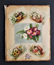 1800s antique victorian DIE CUT &amp; HAND CUT SCRAPBOOK clean pages egg frog angel - £71.18 GBP