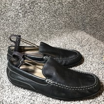Ecco Mens Shoes black Size 42 Black Loafers Size 8-8.5 - £15.72 GBP
