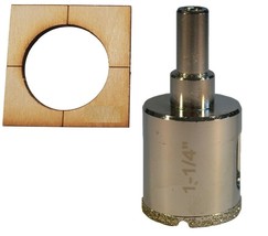 Diamond Hole Saw 1 1/4 in 32mm Porcelain Tile Granite Glass Wine Bottle ... - £19.39 GBP