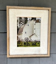 Barnwood &amp; Whitewashed Picture Frame 13.5 x 15.5 Hand Crafted for 8&quot;x10&quot;... - $42.52