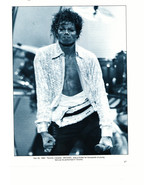 Michael Jackson teen magazine pinup clipping open shirt black and white ... - £2.75 GBP