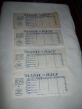 Lot of 3 Vintage Magic Race Game Horse Racing Sheet Paper + 1 Envelope b... - £13.22 GBP