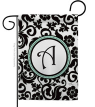 Damask A Initial Garden Flag Simply Beauty 13 X18.5 Double-Sided House Banner - $19.97