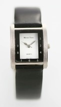 Mathey Tissot Reloj Mujer Cuero Negro Inoxidable Plata Agua Reposo Batt Cuarzo - £35.23 GBP