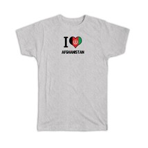 I Love Afghanistan : Gift T-Shirt Flag Heart Country Crest Afghan Expat - £19.97 GBP