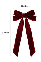 Red Sandalwood Velvet Bowknot Frenchy Girl Fashion Hair Clip - $72.31 MXN