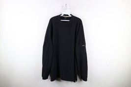 Vintage 90s Woolrich Mens 4XL Faded Spell Out Pullover Fleece Sweater Black - $49.45