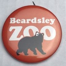 Beardsley Zoo Black Bear Vintage Pin Button Pinback - £7.81 GBP