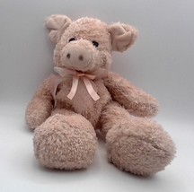 Kellytoy 14&quot; Pink Pig Plush with Ribbon - Very Soft - £9.57 GBP