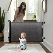 Retractable Baby Gates Mesh Baby Gate for Child and Pet Child Safety Gat... - £65.90 GBP