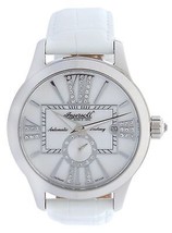 NEW Ingersoll 5007WH Womens White Leather Crystal Numbers Destiny Clasp Watch - £110.75 GBP