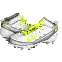 NIKE 4422691 107 Air Zoom Superbad 3 TD Cleats Size 13 White Gray Neon Shoe - £40.08 GBP