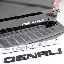 Black Silver DENALI Letters Logo Emblem Rear Tailgate Side Door Sticker 3D For G - £103.41 GBP