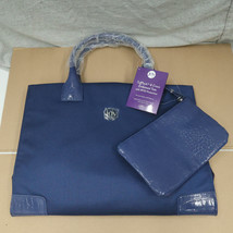 JOY &amp; IMAN Navy Blue Luxury Tote Bag Purse with Gold Tone with Tags - £23.89 GBP
