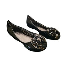 Lasonia girls size 12 black flat shoes with bow - $9.00