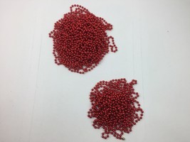 Christmas Festive Holiday Indoor Decor Plastic Red Bead Garlands Set of 2 - £27.37 GBP