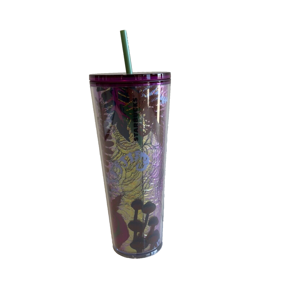 Starbucks Berry Woodland Foil Mushroom Tumbler Cold Cup 24oz Venti - $29.69