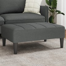 Footstool Dark grey 100% polyester, plywood, plastic, foam Medium - $155.49