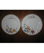   Vintage Two Beautiful  Gold Trimmed Flowered Dish  - $8.56