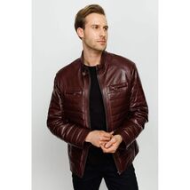 The Wilkerson Burgundy Leather Men Jacket image 3