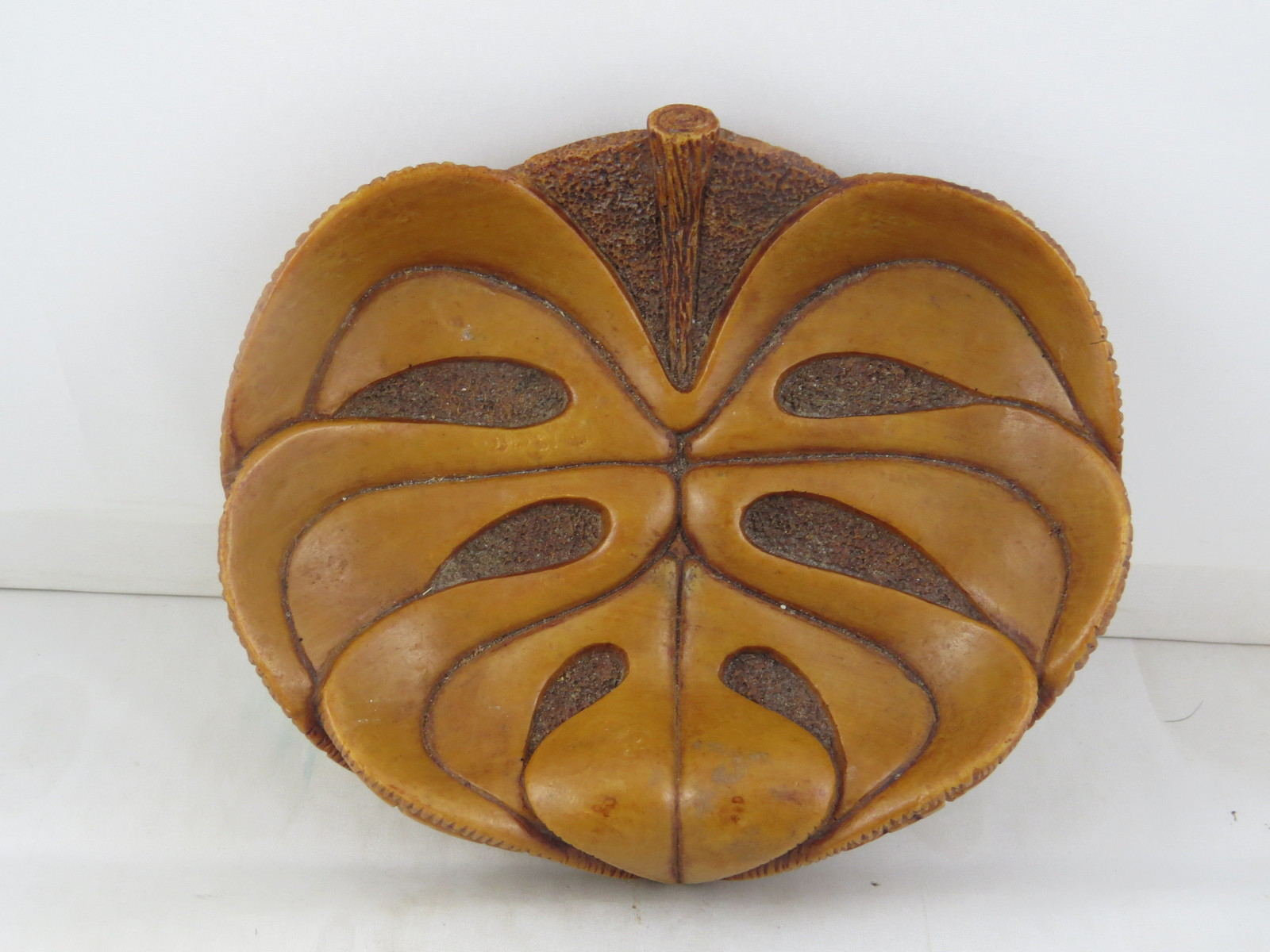 Primary image for Vintage Tiki Ashtray - Monstera Leaf by Coco Joe - Hapa Wood Tagged 