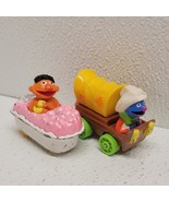 Vintage Sesame Street Ernie In Bathtub &amp; Grover - 2 Diecast Cars 1987 Pl... - $10.85