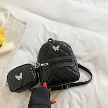 Women School Bag Solid Color Retro Denim PU Small Fresh Handbags Daypack for Dau - $123.02