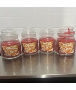 (4) WARM APPLE PIE 3 oz Small JAR CANDLE Mainstays SOY WAX Single Wick C... - $19.79