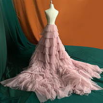 Blush Wedding Detachable Tulle Maxi Skirt Bridal Plus Size Tiered Tulle Skirt