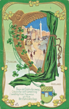 St Patrick&#39;s Day~Dear Old Dublin Ireland Far AWAY~1912 Embossed Gilt Postcard - £6.33 GBP