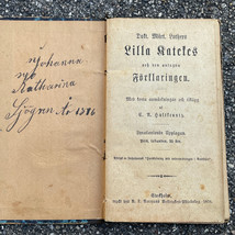 Dr. Martin Luther&#39;s Little Catechism in Swedish 1876 Fair Condition - £18.54 GBP