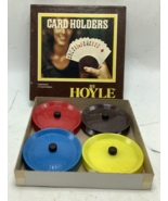 4 Plastic Playing Card Holders by Hoyle 1980 Vintage Boxed - €8,14 EUR