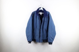 Vintage 90s LL Bean Mens Size XL Thrashed Spell Out Warm Up Jacket Blue ... - $34.60