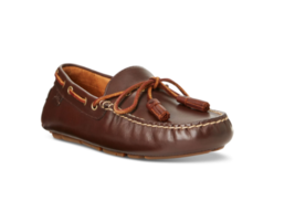 POLO RALPH LAUREN Men&#39;s Anders Tasseled Leather Driver Loafer Brown US 9... - $98.95