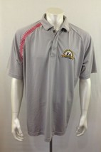 Cooperstown All Star Village Men&#39;s Gray Short Sleeve Polyester Polo Shirt Size L - £7.05 GBP