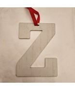 Wooden Letter Distressed Ornament Decor White Initial Monogram gift Z - £7.00 GBP