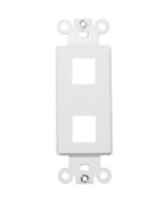 Two Ports Decorative Data Comm Frame For Keystone Modular Inserts White ... - $8.42