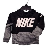 Nike Dri-Fit Toddler Boys Hoodie Jacket Size 2T Black Spell Out Mesh Lined Hood - £9.69 GBP